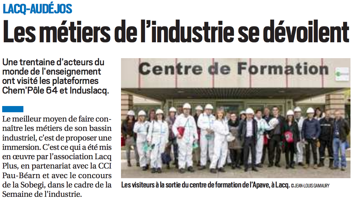 LES METIERS DE L'INDUSTRIE SE DEVOILENT