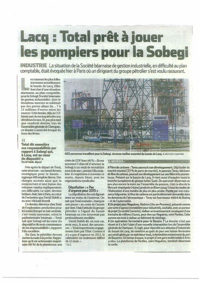 Total prêt à jouer les pompiers pour Sobegi