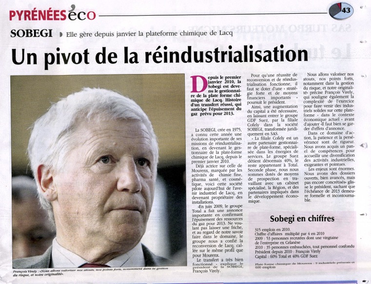 SOBEGI un pivot de la réindustialisation