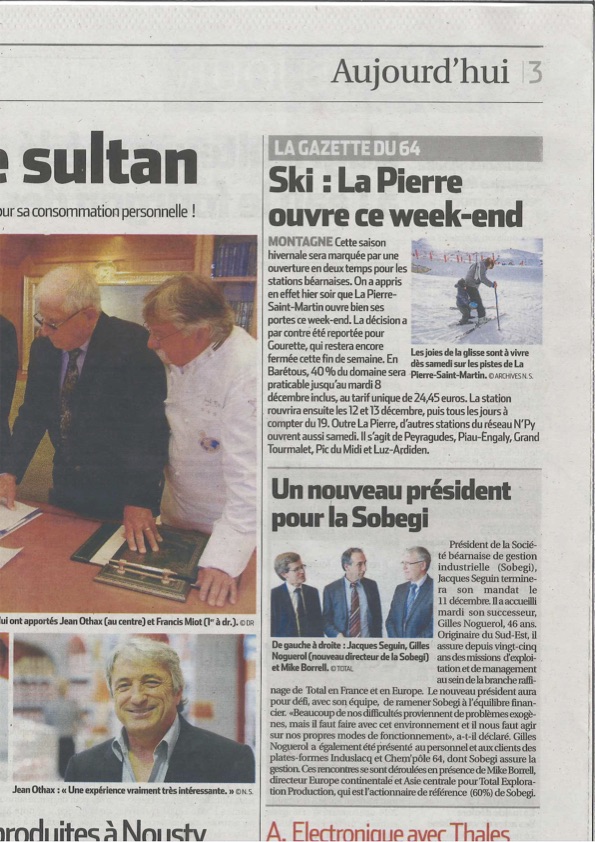 Un nouveau président pour SOBEGI