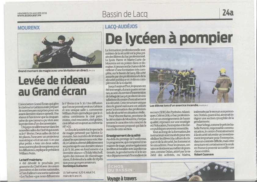 De lycéen à pompier avec SOBEGI