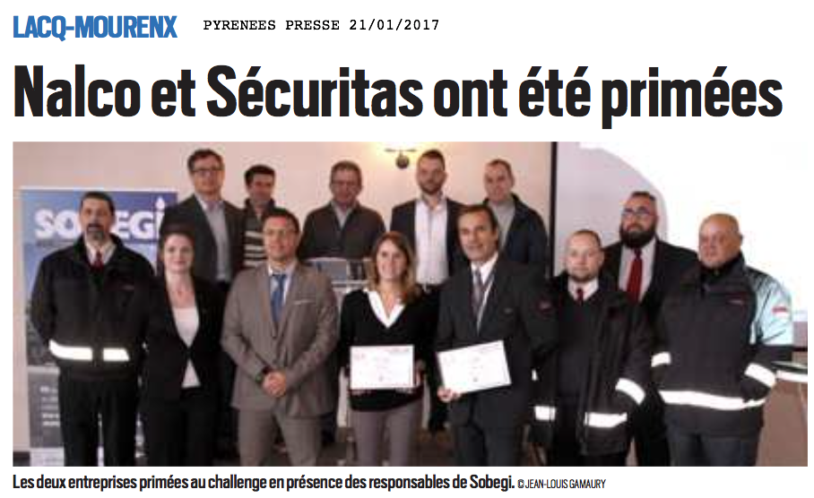 NALCO ET SECURITAS ONT ETE PRIMEES