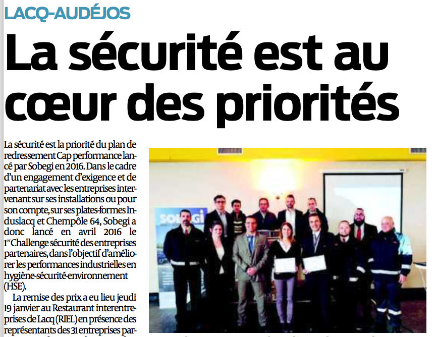 LA SECURITE EST AU COEUR DES PRIORITES