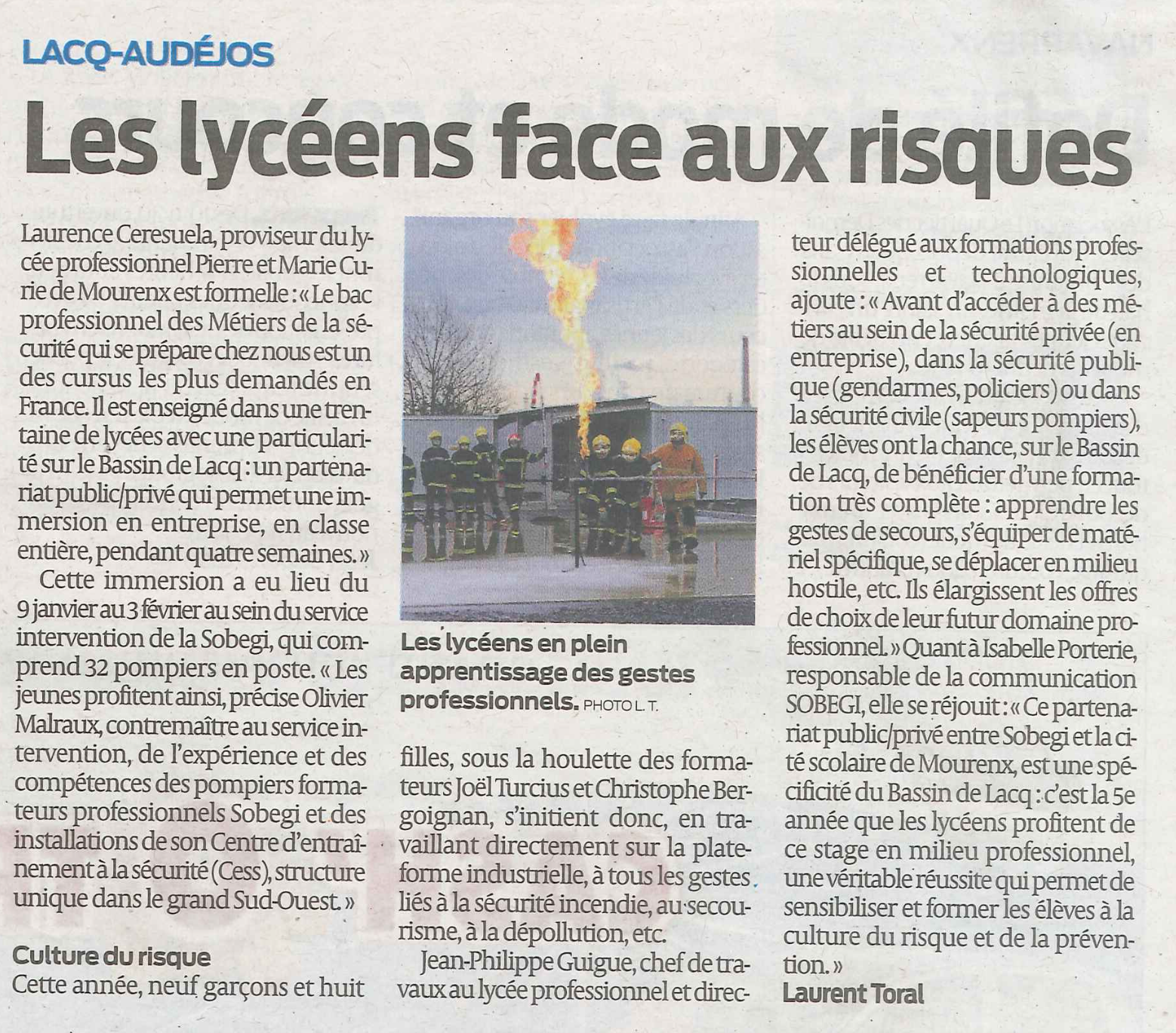 LES LYCEENS FACE AUX RISQUES