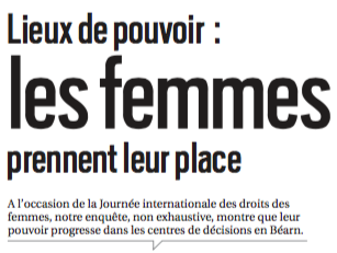 LIEUX DE POUVOIR LES FEMMES PRENNENT LEUR PLACE