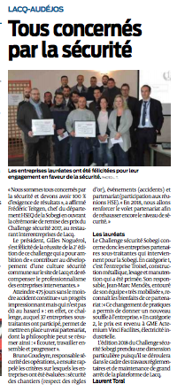 TROISEL et ACTEMIUM récompensés par SOBEGI